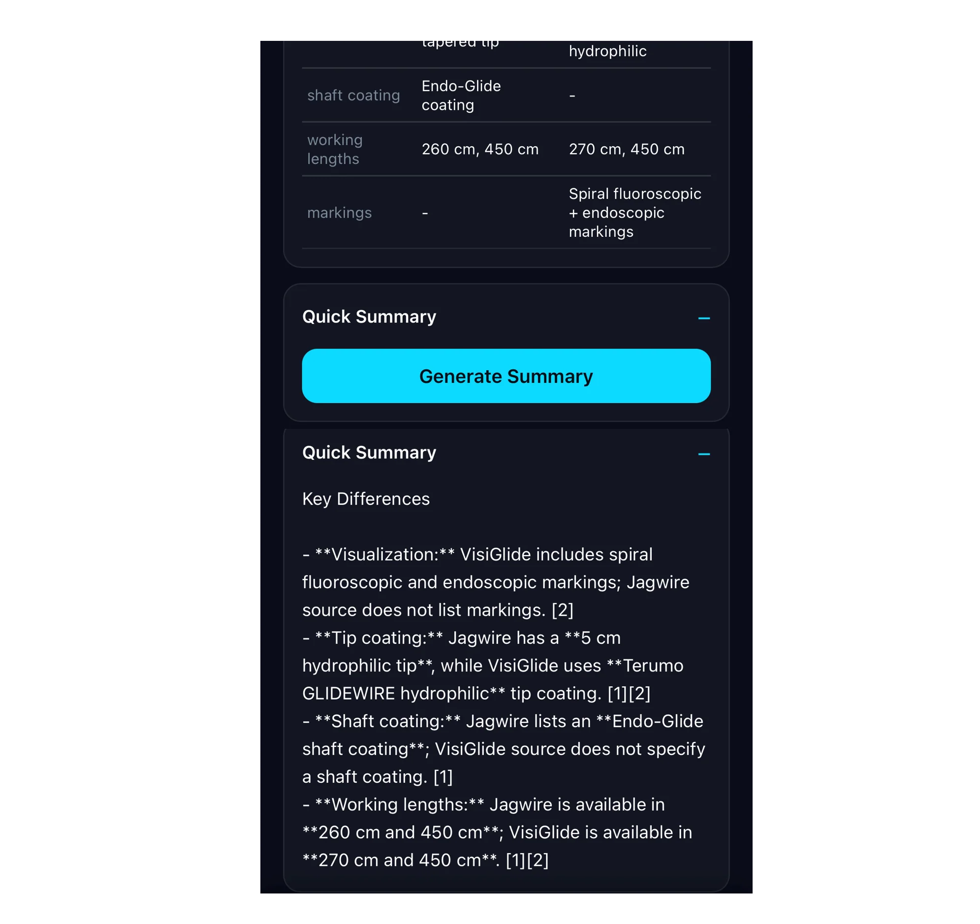 DistalProx generate summary screen